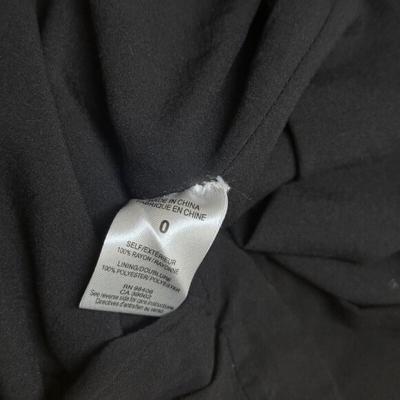 Theory Tank Dress 0 Womens Black Mini Elastic Waist Asymmetrical Shoulder - Picture 7 of 7